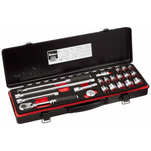 Yamashita Industrial Research Institute Ko-ken 3286Z Z-EAL 3/8" (9.5mm) Drive Socket Wrench Set, 21 Pieces, 3286Z