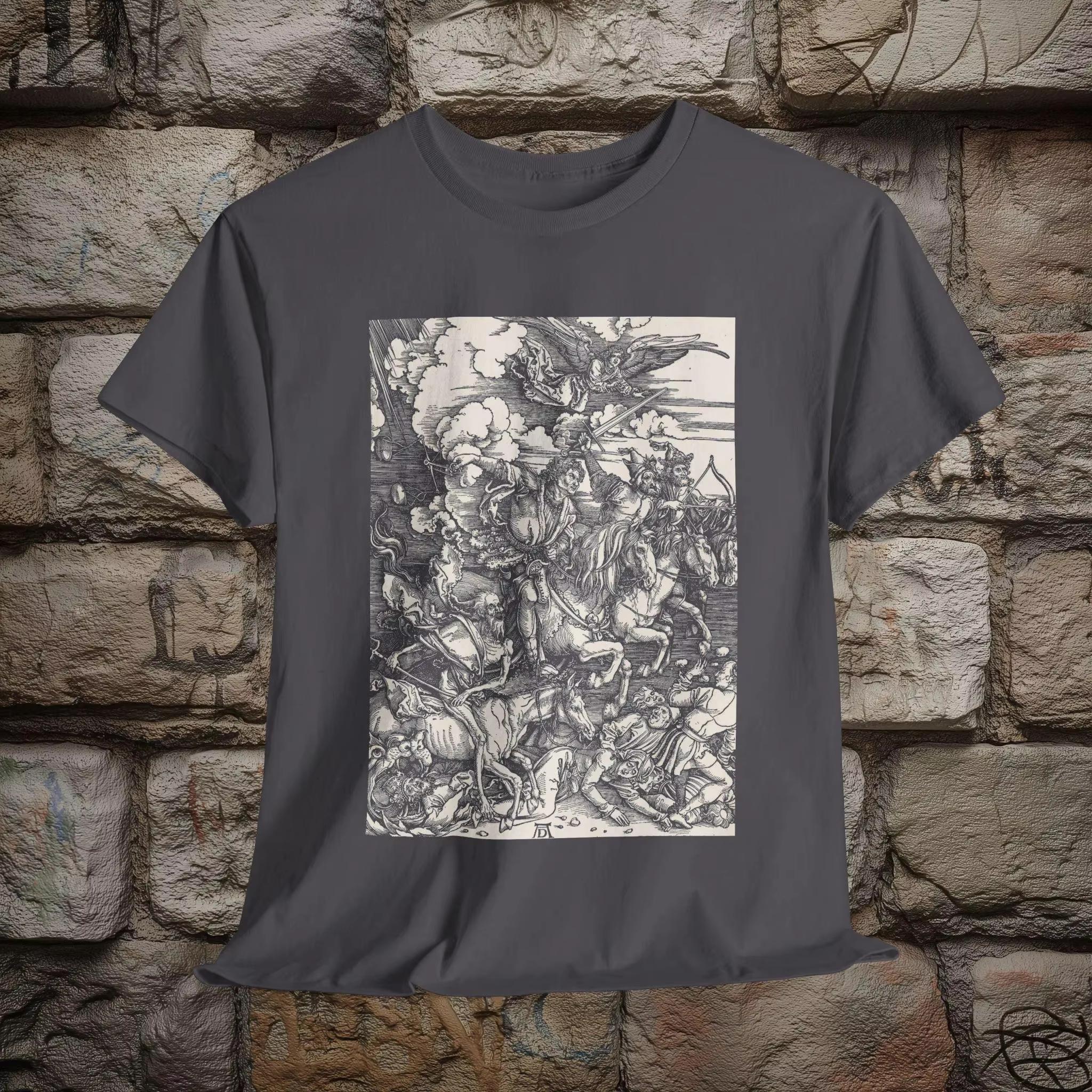 Knight Death and The Devil Albrecht Dürer Unisex Tshirt Graphic T Shirts Retro Streetwear Crewneck Shortsleeved Mens Tshirt 4XL