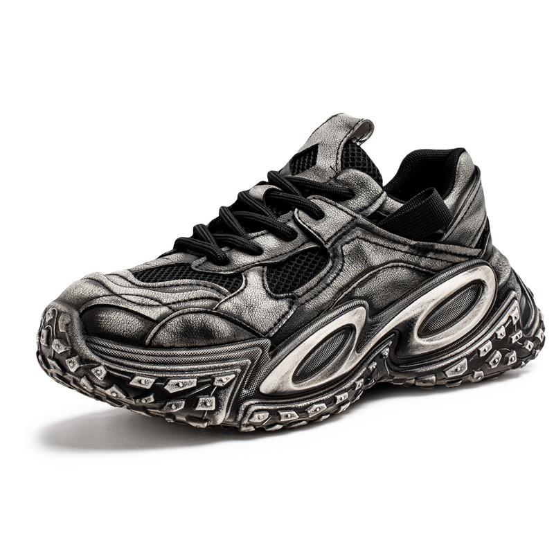 

Подошва шины старые кроссовки мужские летние новые на платформе увеличивающие рост модные ретро подростковые кроссовки 39