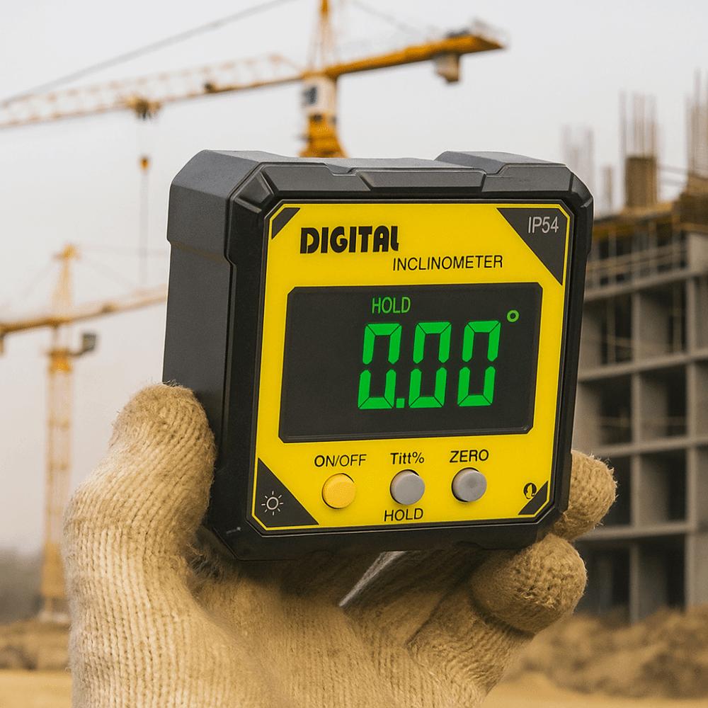 4 Sides Magnet Laser Angle Ruler Rechargeable Level Angle Goniometer Woodworking