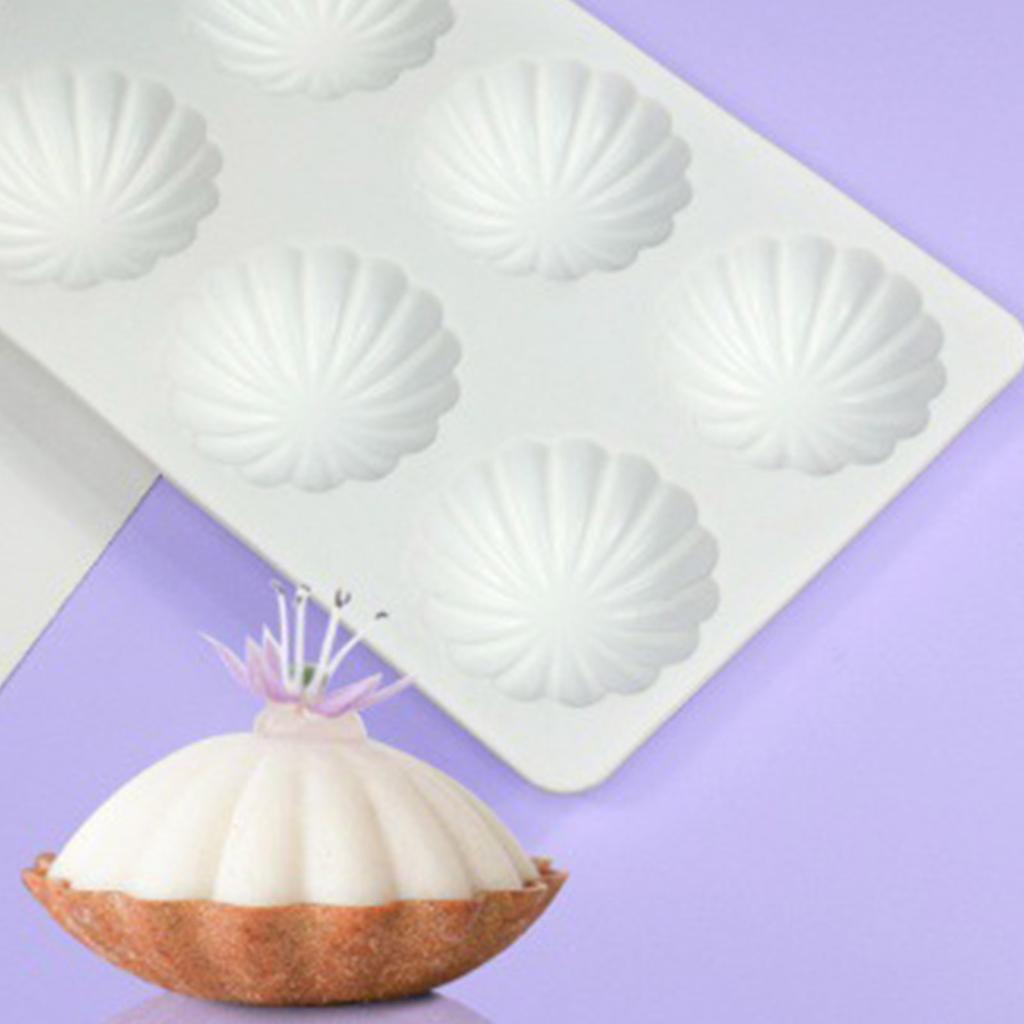 8-cavity Semicircular Petals Silicone Mold Fondant Mousse Cake Mould DIY Baking Decorating Tool Handmade-Soap Mold