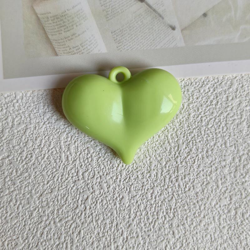 Acrylic Heart Pendant & Bead Set for DIY Charm Necklaces, Phone Chains & Accessories