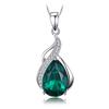 JewelryPalace 2.7ct Simulated Nano Emerald 925 Sterling Silver Pendant Necklace for Woman No Chain