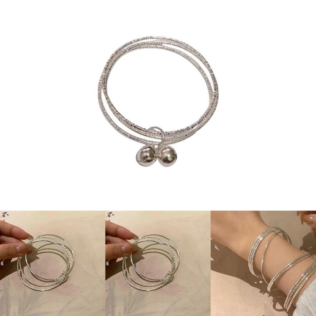 Fashionable Triple Circle Bell Bracelet For Women Simple And Luxurious Design