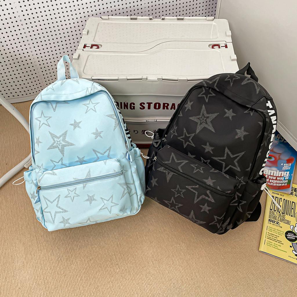 Schoolbag Star Wind High Value Backpack Female New Junior High School Student School Bag College Wind Travel Backpack