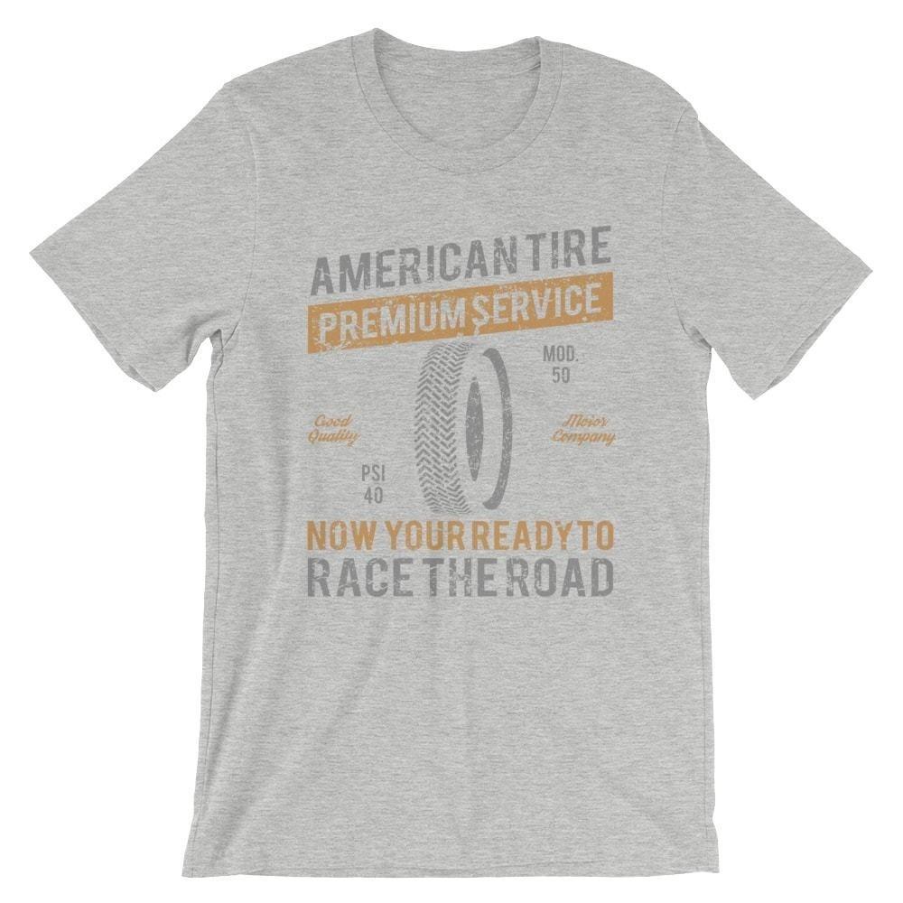 

American Tire T-Shirt. Car Automobile 100% Cotton Premium Tee NEW 4XL