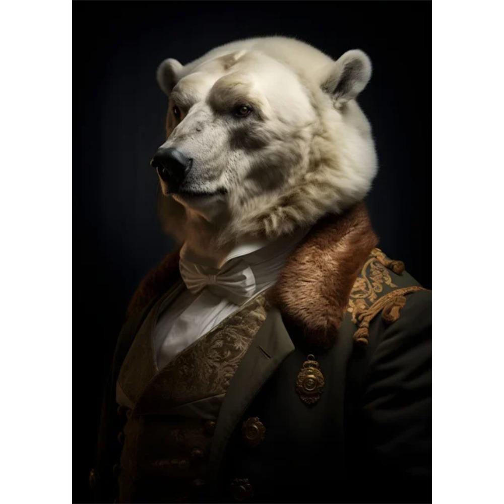 Aristokratyczne Zwierzęta Portret Plakaty i Druki Sztuka Vintage Malarstwo na Płótnie Obrazy na Ścianę do Salonu Dekoracja Domu