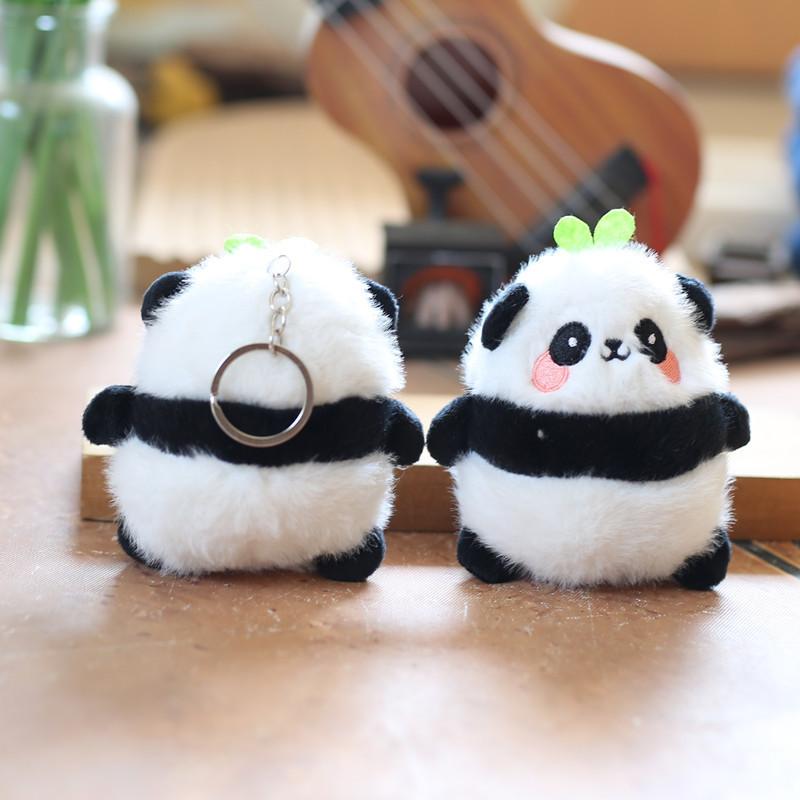 Panda Plush Keychain Short Plush Bag Accessory Cross-border Gift**