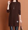 Mid-Length Knit Sweater Dress - Stylish Plus Size for Autumn/Winter