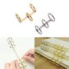 1X Metal Notebook Loose Leaf Binder Binder Ring Snap Album Split Hinged Keyring