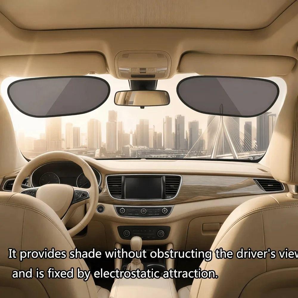 2Pcs Static Adsorption Car Sun Shade Heat Insulation Static Sun Visor  Parking Sun Protection