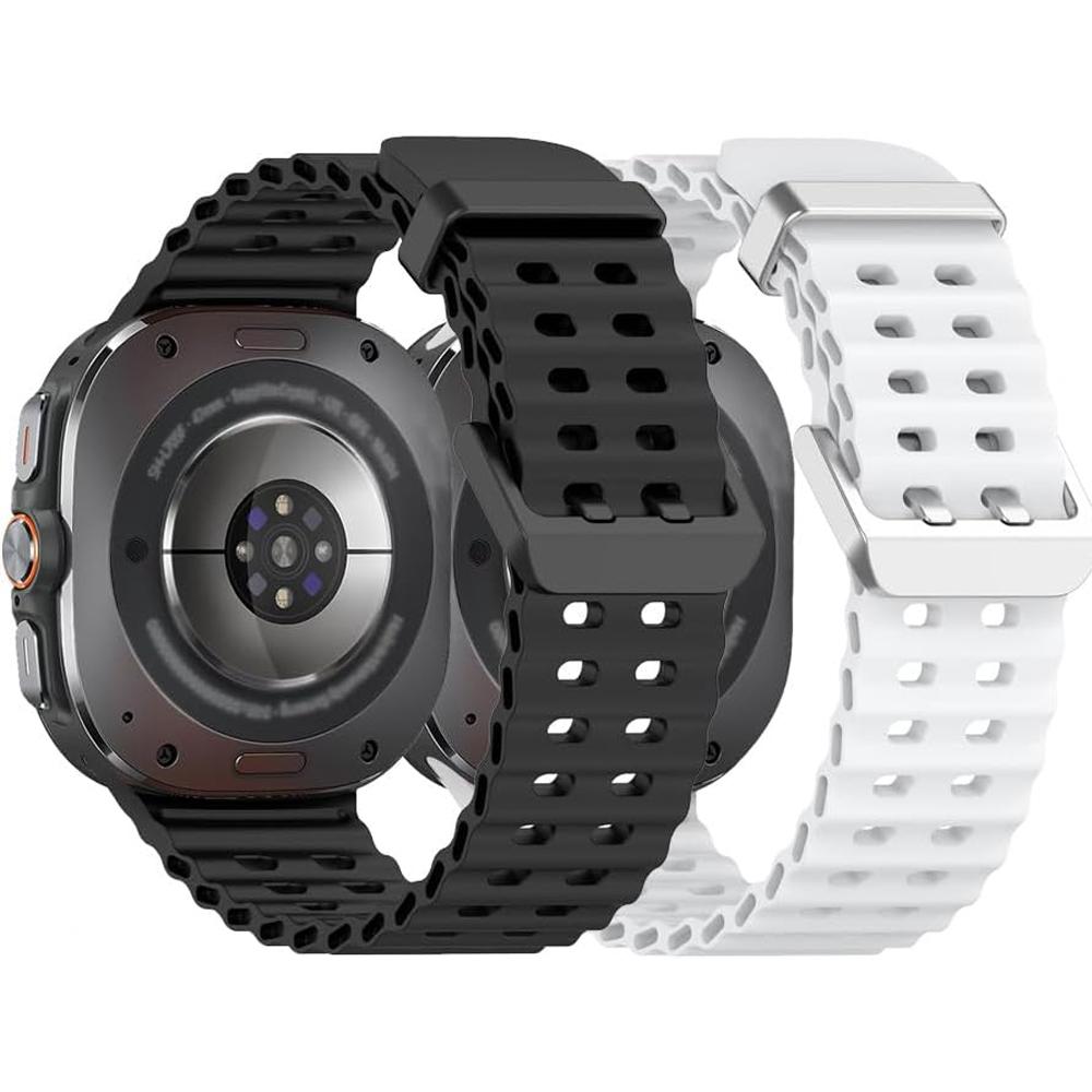 Original Band FOR Samsung Galaxy watch Ultra 47mm accessories Marine Silicone Sport Bracelet Correa Galaxy watch 7 Ultra Straps