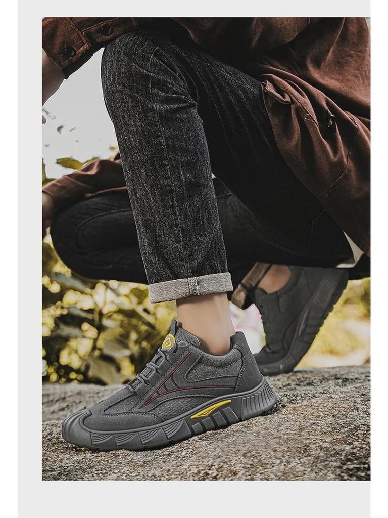 Herren Verschleißfeste Atmungsaktive Rutschfeste Schuhe für Frühling/Herbst - Leicht, Stoßdämpfend, Vielseitiges Freizeit-Schuhwerk