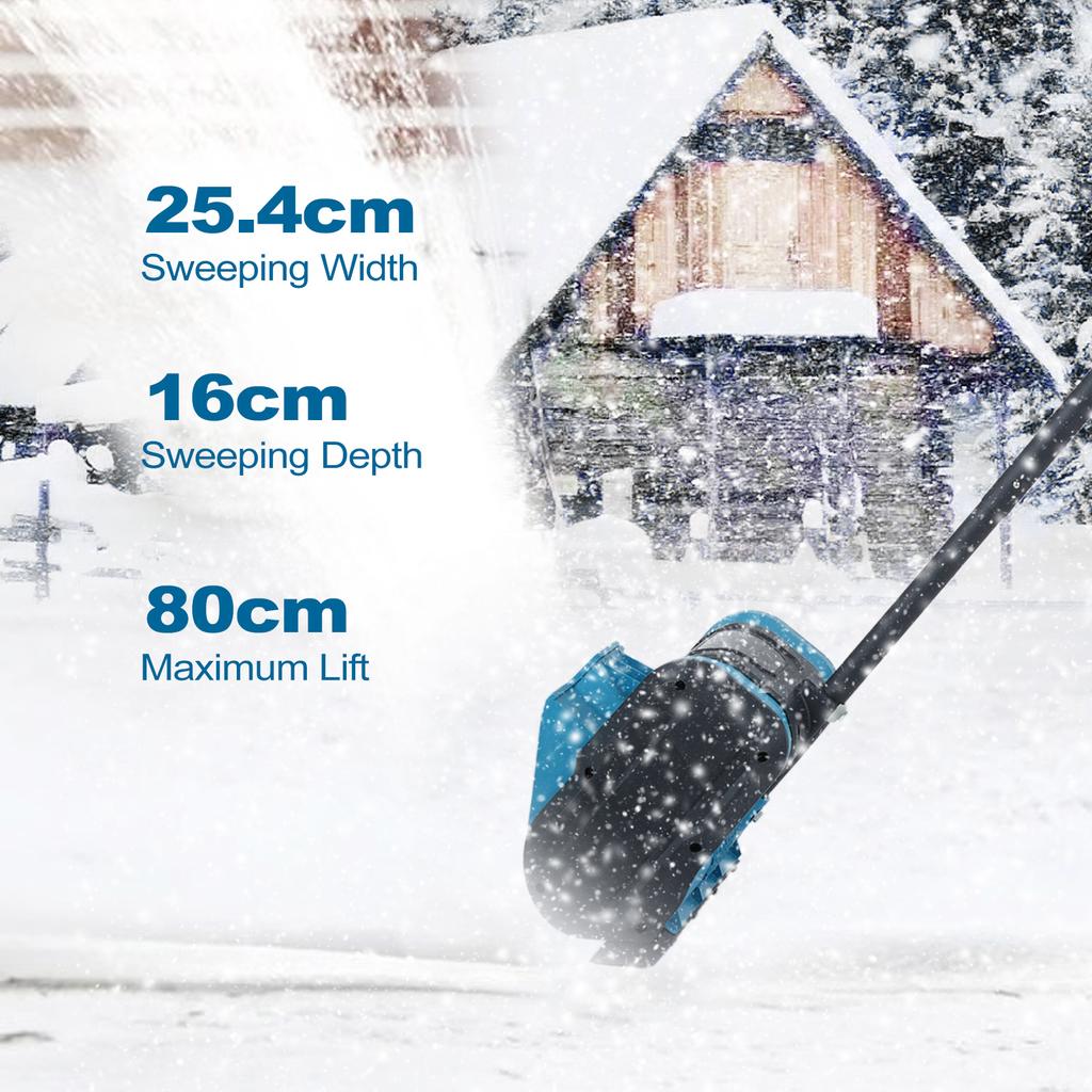Rechargable Snow Shovel Foldable Brush Snow Blower 21V Battery Powered Snow Thrower with Adjustable