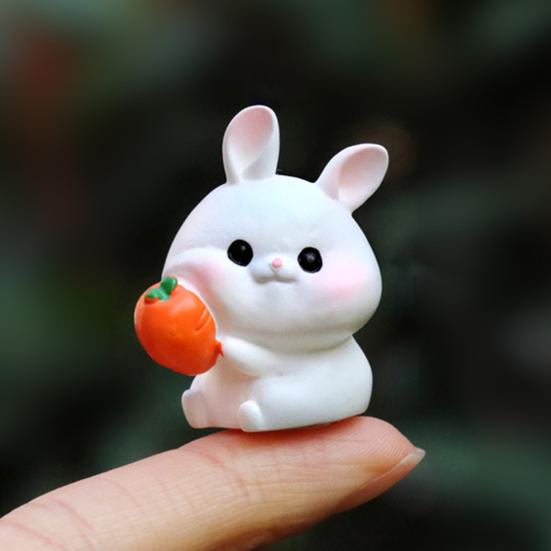 Winzige Harztiere Figur Mini Tiger Katze Hase Kuh Miniaturstatue für Puppenhaus Feengarten Terrarien Pflanzentopf Dekorationen Kuchenaufsatz Dekoration