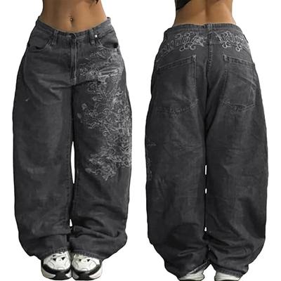Pantaloni Dama Retro High Street cu Picioare Late, Spălați, Talie Înaltă, Casual, Stilați, din Denim