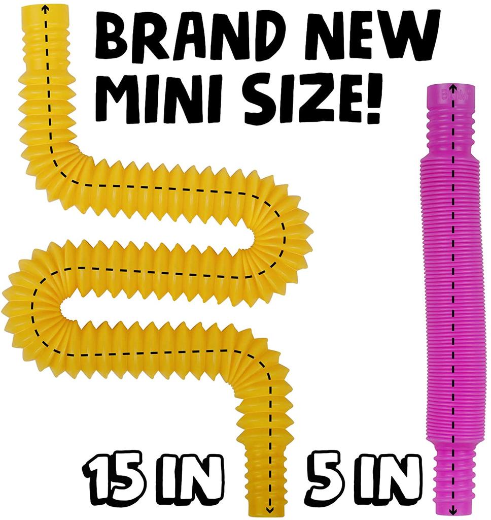 4er Pack Pop Tube Sensorisches Fidget-Spielzeug 4 Stück Zufällig Bunt Schwerlast für Konstruktion Lernspielzeug für Stress Autismus ADHS