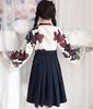 Dame Faul Taisho Roman Hakama Kimono Lang Floral Lolita Plus Locker Rot Floral Uni Gotisch Erwachsener Schrein Showa Kurz Rose Druck Größe Kleid, Druck,