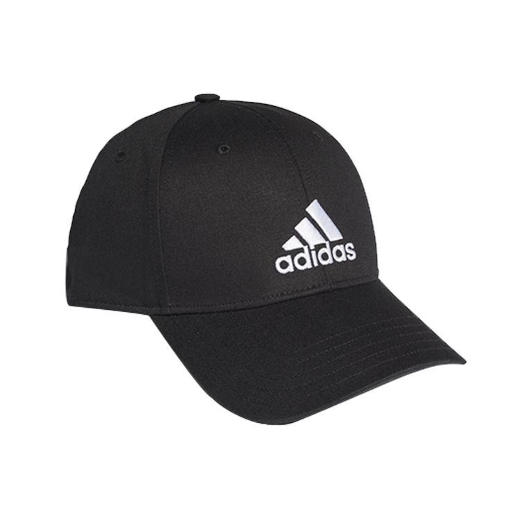 Adidas Логотип Вышитая Летняя Хлопковая Бейсболка для Спорта на Открытом Воздухе Унисекс Шляпы Черная FK0891 OSFM