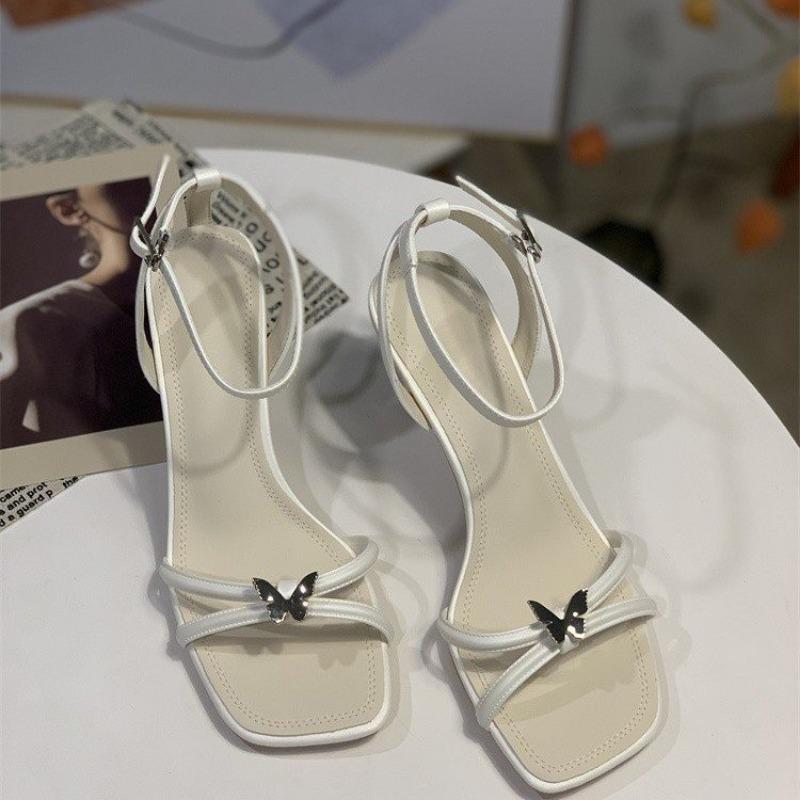 Fashion Shoes Female 2025 Brand Buckle Strap Women's Sandals Fashion Butterfly-knot Summer Dress Best Seller Open Toe Heeled Sandals