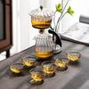 Creative Flower Arrangement Teapot Glass Lazy Automatic Tea Making Household Pu'er Scented Kung Fu tea Tea Set Infuser Drinking