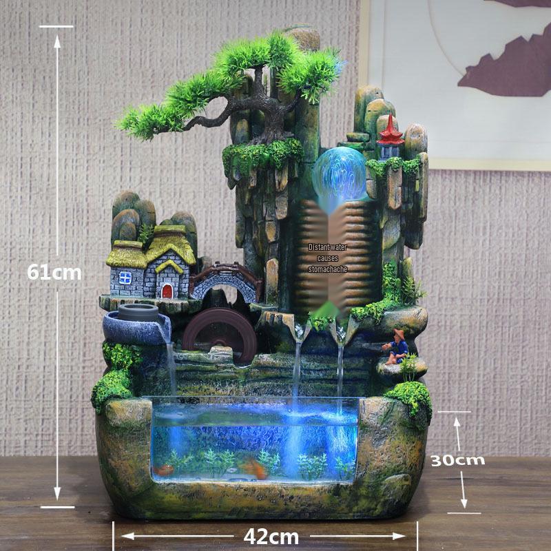 Rockery Circulating Water Fish Tank for Living Room - Small/Medium Aquariums & Desktop Goldfish Tank