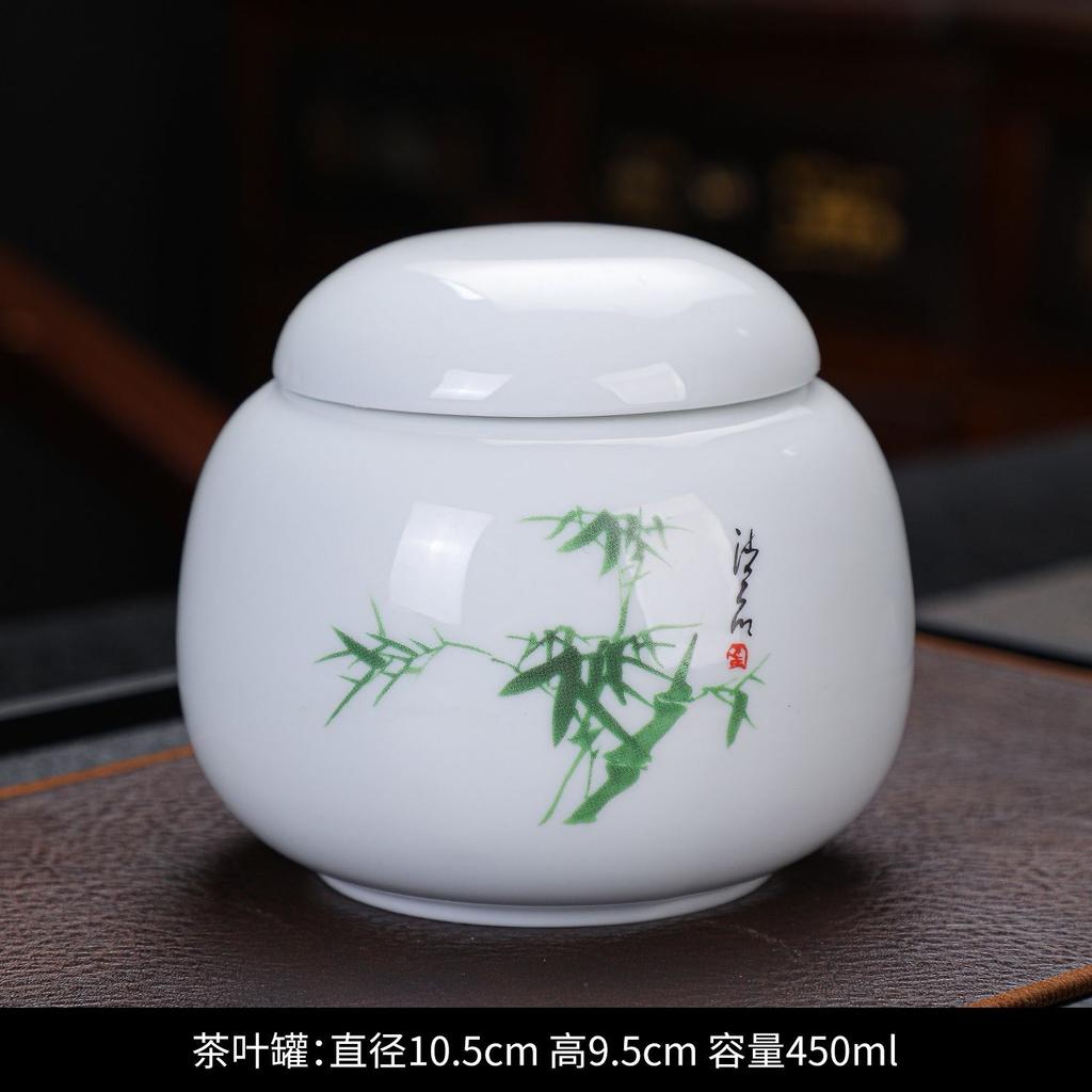 Creative Retro Tea Canister Ceramic Sealed Tea Storage Jar Moisture-proof Coffee Sugar Nuts Food Storage Jar Home Decor Jars