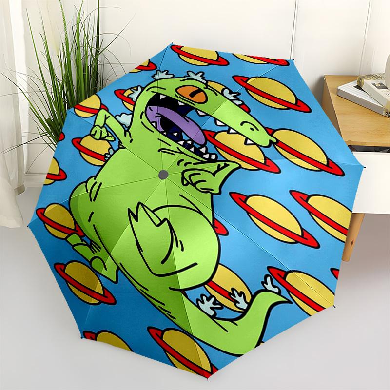 

Dinosaur, Planets Themed Automatic Opening and Closing Umbrella, Compact Travel Umbrella, Lightweight and Portable, Suitable for Beach Commu