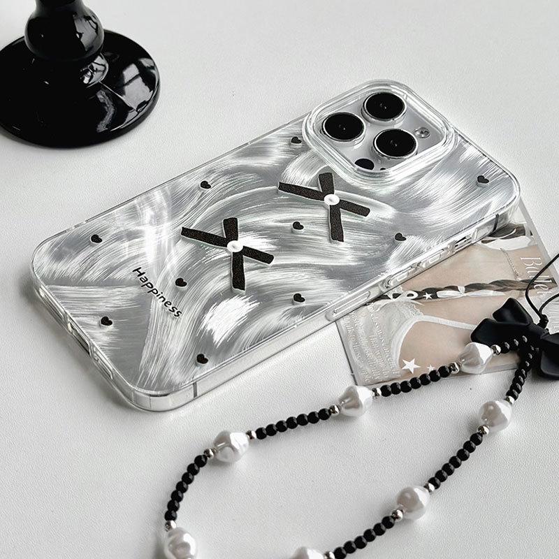 

Прозрачный чехол Zhitai Feather Yarn для iPhone 15/13/14 Pro, подходит для 12 и больших отверстий для женщин iPhone 13 Pro Max