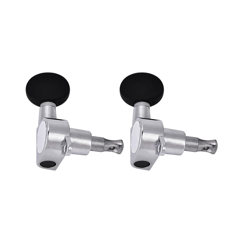 2L2R Ukulele String Tuning Pegs Locking Tuners Zinc Alloy Machine Heads Silver Balck
