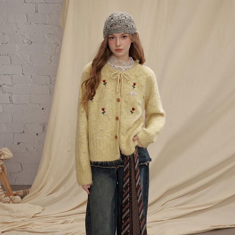 UNIFREE Women's Floral Knitted Sweater