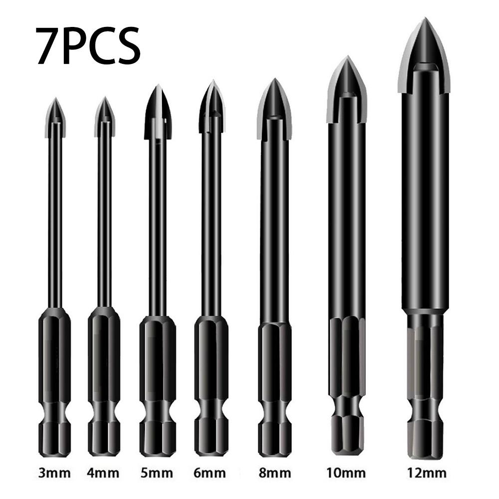 

Power Tool-7Pcs Эффективный универсальный сверлильный инструмент Многофункциональные сверла из крестообразного сплава