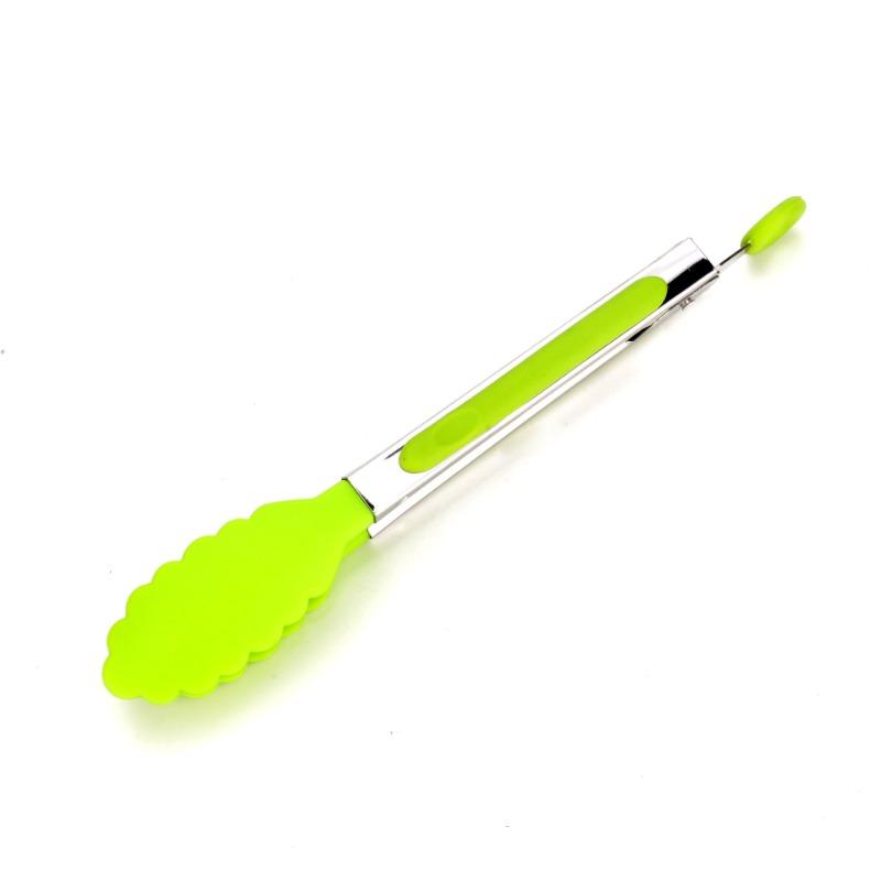 Anti-slip Kitchen Tongs BBQ Stainless Steel Silicone Tip Salad Bread Serving Tool Non-Stick Kitchen Barbecue Food Clamp