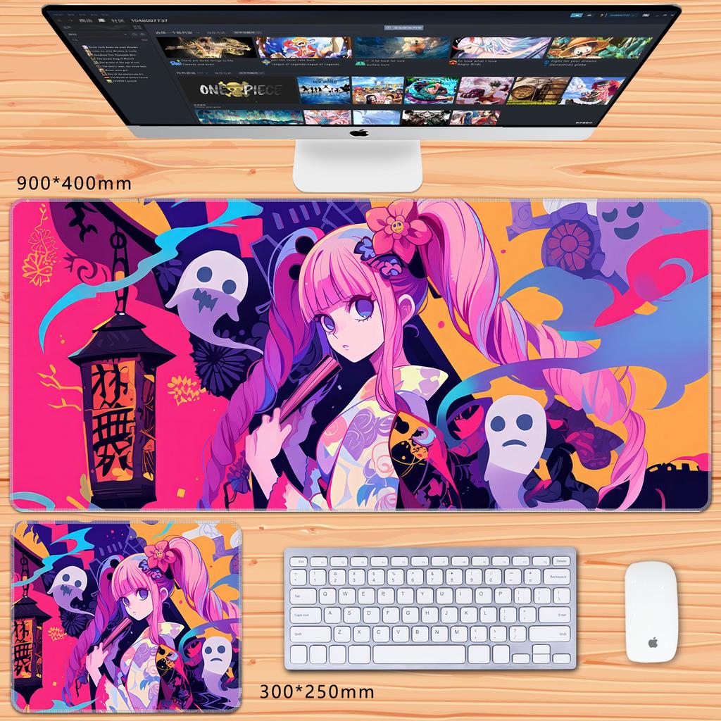 Cute Decorative Wallpaper One Piece Leather Mouse Pad Large Size Anime Boys Zoro Office Non-Slip and Dirt-Resistant Keyboard Mat