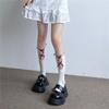 Hollow Lace Flocking Bow Fishnet Sock Cute French Retro Vintage Socks New Cool Women Socks