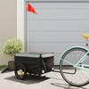 Vidaxl Bicycle Trailer, Black-Gray, 30 Kg, Iron