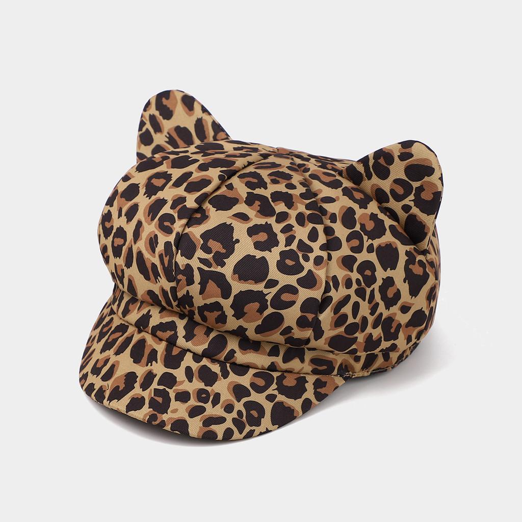 Vintage Cat Ear Octagon Hat With Sun Protection For Outdoors And Art Enthusiasts