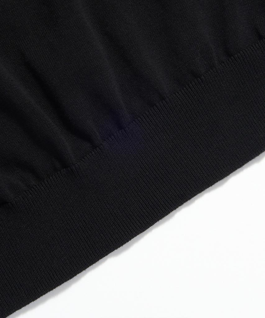 Ledeutoneido Retro Knitted Polo Shirt Black