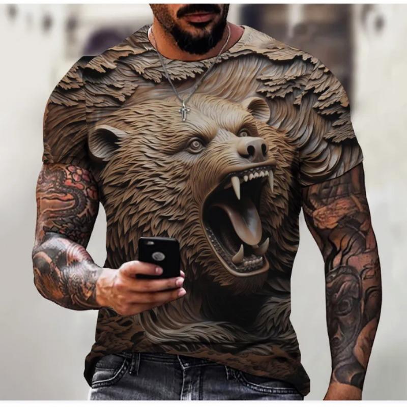 

Модная мужская футболка с 3D-принтом, трендовая, универсальная, свободного кроя 6XL