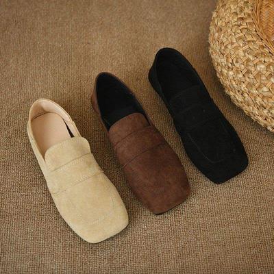 Flat-bottomed Retro Niche Loafer Single Shoes Women's Shoes 2025 New Spring and Autumn British One-pedal Soft-soled Doudou Shoes
