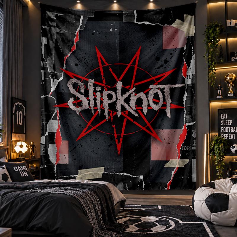 Wall Hanging Tapestry Slipknot Print Cloth for Living Room Bedroom Home Decor
