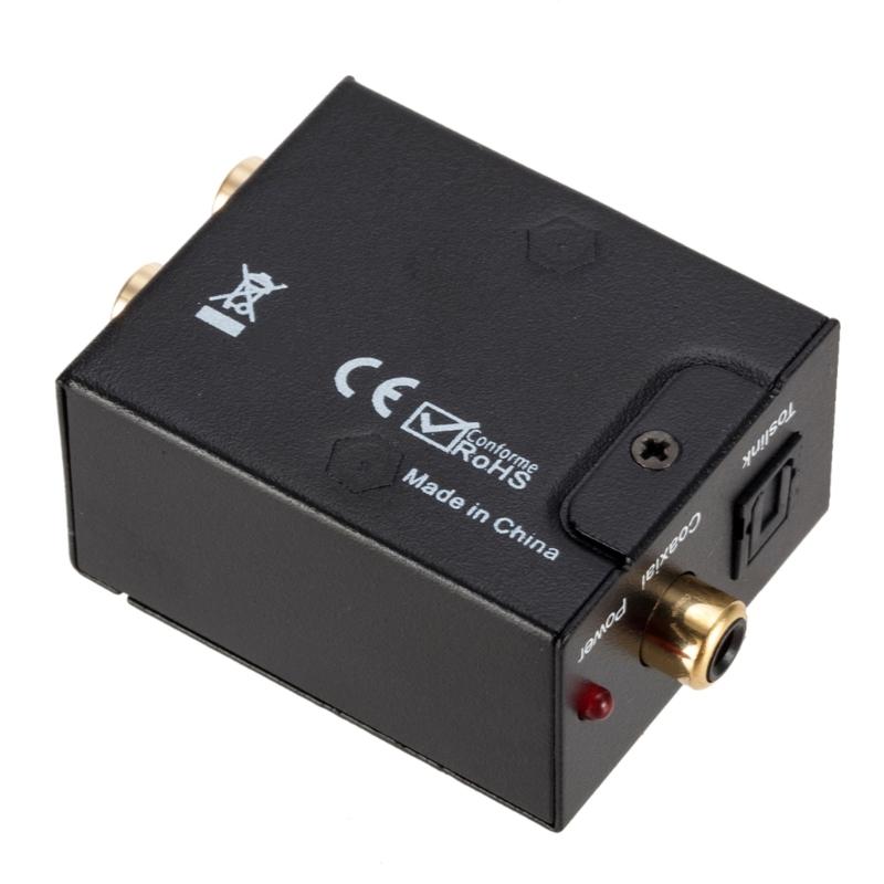 Digital To Analog Audios Converter 3.5mm Suitable For TV Audios Digital Coaxial Toslink Fibers Analog Output Converter