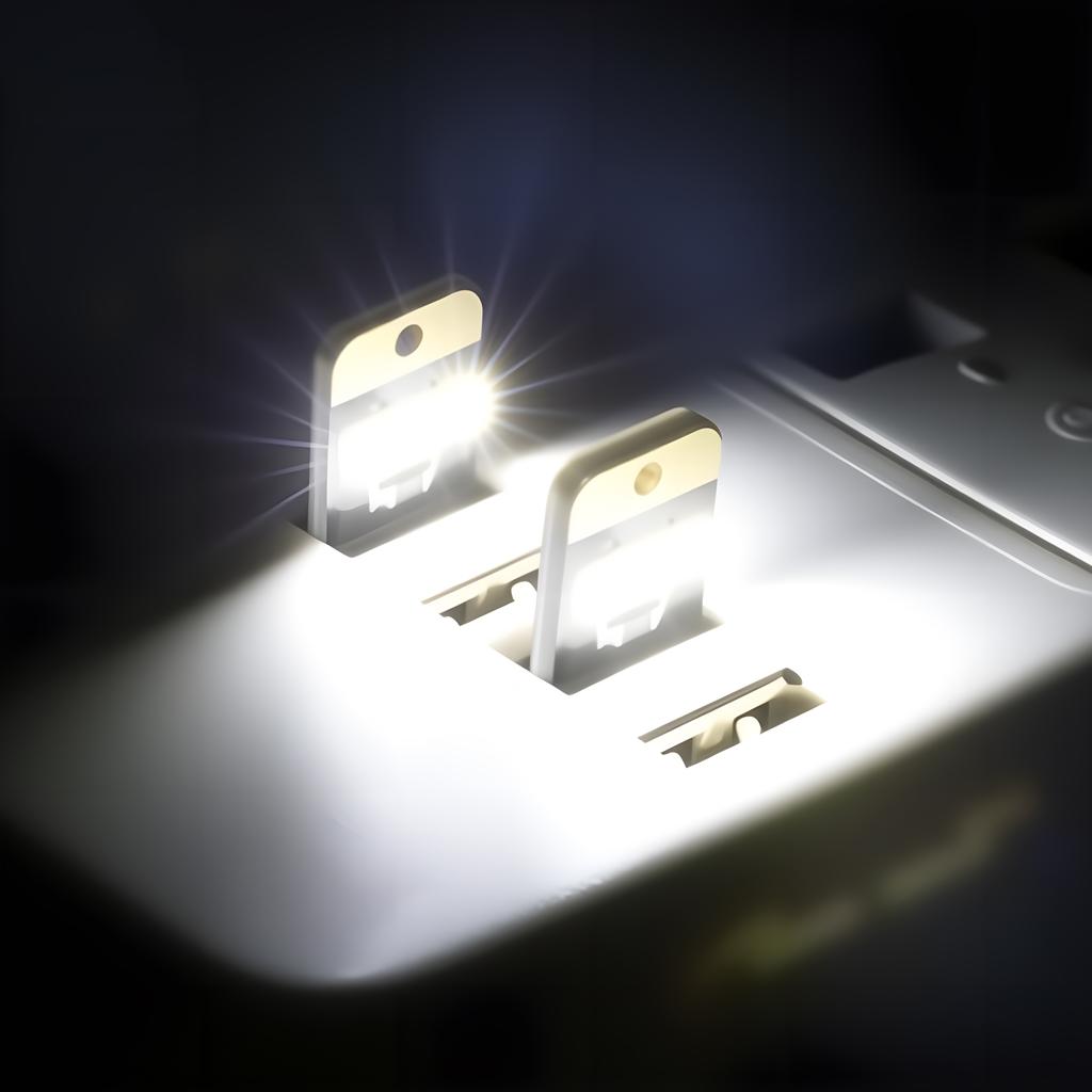 20 Pack USB Mini LED Book Light 5V 0.2W 2835 SMD White Light Night Lamp for Power Bank Laptop Computer Reading Use Portable Light