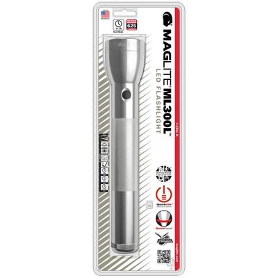 3rd MAGLITE 3D LED Maglite Silver by 3 D Alkaline Maximum 625 Generation ML300L-S3106, (Body Color Silver) [Powered Batteries; Brightness Lumens]