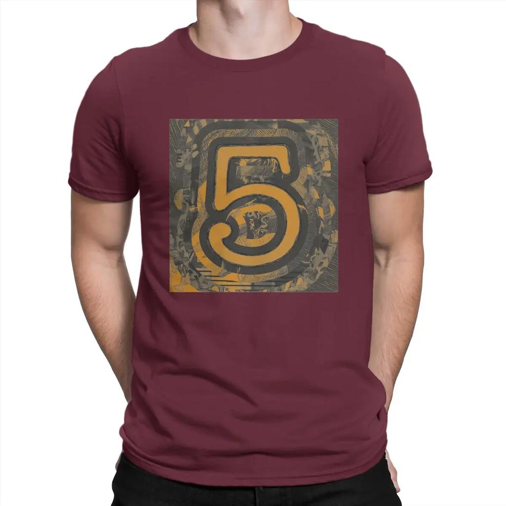 5 Music Fun T-Shirt for Men E-Ed Sheeran Novelty Cotton Tee Shirt Round Collar Short Sleeve T Shirts Original Clothing