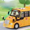 AAZI1 Golden Cube Simulation 1:24 Alloy School Bus Early Education Edition Car Model Ornament Toys Wholesale Distribution