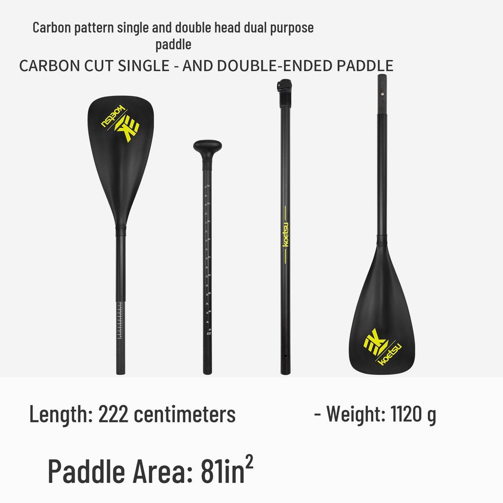 KOETSU Surf Paddleboard Dual-Use Aluminum Paddle: Single/Double Head Kayak & Paddleboard Paddle