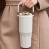 800ml Large Capacity Ceramic Liner Thermos Cup Men's Ice Cup Car-Mounted Portable Fitness Tea Cup for Outdoor Sports And Travel