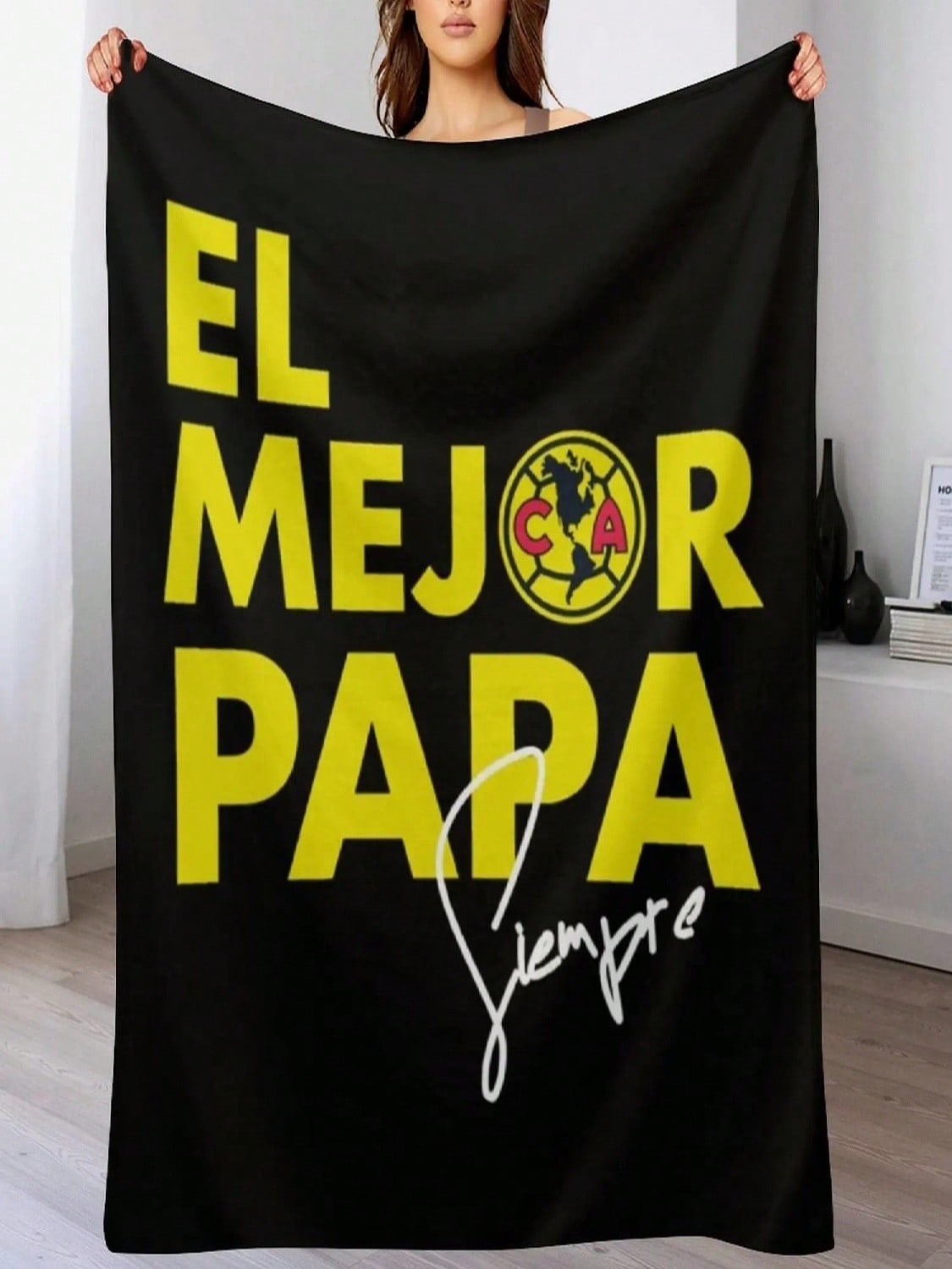 Club America - El Mejor Papa Throw Blanket Loose Thermal Summer Beddings Heavy To Sleep Blankets 75X95CM