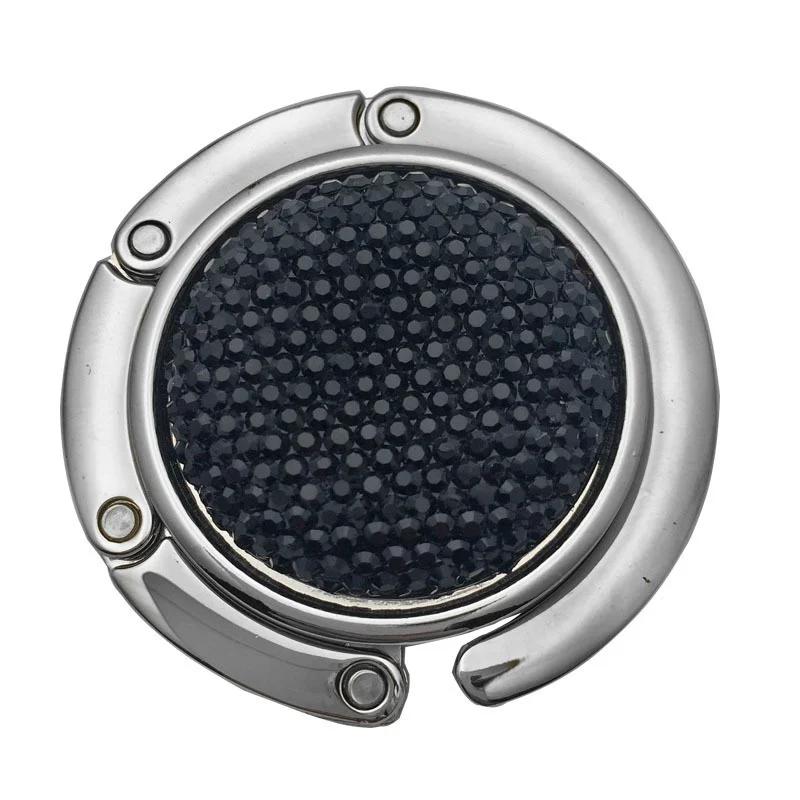 

Крючок для сумки на стол, модный, портативный, складной, круглый, блестящий, бриллиантовый, кошелек, сумка на стол, крючок для вешалки, вешалка для ключей чёрный